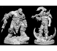 1/32 Ancient Orc Warrior Resin Model Kit Figure non peinte et non assemblée Maquette en résine (2 figurines) // J6Y1T1