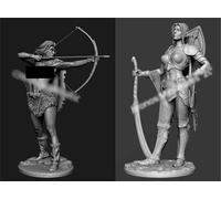 1/32 Ancient Tribal Woman Warrior Resin Model Kit Maquette en résine non peinte et non assemblée (2 figurines) //J6Y4T1