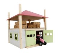 1/32 ÉTABLE En Bois Rose Avec Mezzanine Et Toit Réglable Par Kids Globe 610085