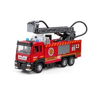 1 32 for Échelle De Lutte Contre L'incendie en Alliage Modèle De Voiture Garçon Jet d'eau Jouet Collection Cadeau Artisanat Voiture Miniature De Collection