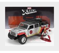 1:32 JADA Jeep Gladiator Pick-Up 2021 With X-Men Figure Silver JADA253223012
