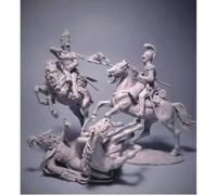 1/32 Kit de maquette en résine Guerres napoléoniennes Cavalrymans britanniques et français non peint Titre par défaut