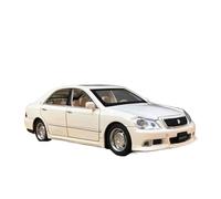 1 32 pour 12e Toyota Crown Miniature Voiture Jouet en Métal Simulation Son Et Lumière Cadeaux pour Garçons Adolescents Adultes Jouets Non RC(White)