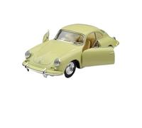 1:32 pour 356B Carrera Coupe Simulation Alliage Moulé sous Pression Modèle Voiture Classique Vintage Métal Répliques Miniatures Véhicules à Moteur(Beige)