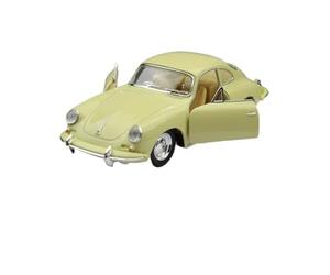 1:32 pour 356B Carrera Coupe Simulation Alliage Moulé sous Pression Modèle Voiture Classique Vintage Métal Répliques Miniatures Véhicules à Moteur(Beige)