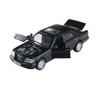 1:32 pour Benz W140 Classique Simulation Collective Modèle De Voiture en Alliage avec Son Lumière Pullback Garçon Voiture Jouet(Noir)