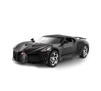 1/32 pour Bugatti Black Night Sound Alliage modèle de Voiture Jouet Collection Souvenir Cadeau 6 Pouces Homme décoratif Bureau(Black)