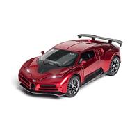 1/32 pour Bugatti Centodieci Métal Moulé sous Pression Retirer Modèle De Voiture Haute Simulation Véhicule De Sport(Rouge)