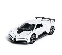 1/32 pour Bugatti Centodieci Métal Moulé sous Pression Retirer Modèle De Voiture Haute Simulation Véhicule De Sport(Bianco)