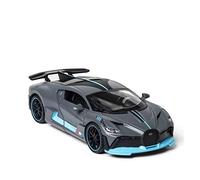 1/32 pour Bugatti Divo Métal Moulé Pression Retirer Modèle De Voiture Jouet avec Un Son Une Lumière De Simulation Élevés(Chrome)