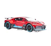 1/32 pour Bugatti DIVO Miniature Toy Car Diecast Model Collection avec Pull Back Sound Light Portes Ouvrables Répliques Miniatures Véhicules à Moteur(Rouge)