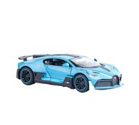 1/32 pour Bugatti DIVO Miniature Toy Car Diecast Model Collection avec Pull Back Sound Light Portes Ouvrables Répliques Miniatures Véhicules à Moteur(Bleu)