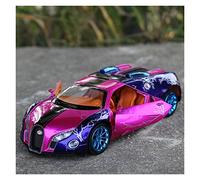 1/32 pour Bugatti GT Métal Moulé sous Pression Modèle De Voiture Haute Simulation Sport Véhicule Jouets Décoration(Purple)