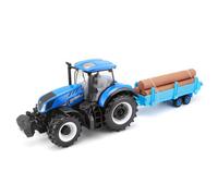 1/32 Tracteur T7.315 New Holland Avec Remorque - Collection Ferme