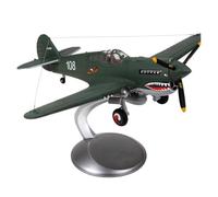 1:32 WWII Flying Tigers P40 en Métal Moulé sous Pression Modèle en Résine Accessoires De Photographie Miniatures Militaires (avec Support) Collection Souvenirs(Vert)