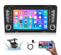 【1+32G】 Hodozzy Android Autoradio pour Audi A3 8P S3 RS3 Sportback 2003-2012,Android Poste Radio Voiture,7 Pouce Touchsreen avec WiFi/GPS/RDS/FM/Bluetooth/USB+Camera de Recul