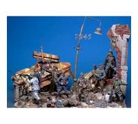 1/35 10 pièces Kit de maquette en résine Soldats et officiers allemands WW2 non peint