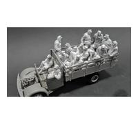 1/35 16 pièces Kit de maquette en résine Soldats allemands Surrender (pas de voiture) WW2 Non peint