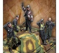1/35 5 pièces Kit de modélisme en résine Soldats allemands Tank Crew (sans réservoir) WW2 non peint