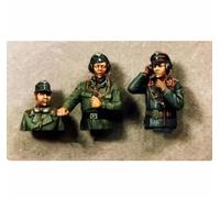 1/35 Deuxième Guerre Mondiale Soldat Allemand en Buste en Résine Kit Maquette en Résine Non Peint et Non Assemblé (3 Hommes) // Kx4s-2