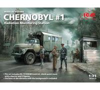 Chernobyl1.radiation Monitoring Stat(zil-131kshm Truck&5figu&diorambase W.backgr - 1:35e - Icm G