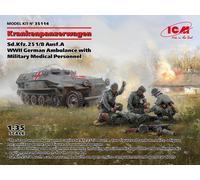 1:35 ICM KIT Krankenpanzerwagen Sd.Kfz.251/8 Ausf.A Wwii German Kit ICM35114