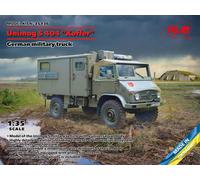 ICM 35136 - 1:3 5 UNIMOG S 404 Avec Box Corps, Allemand Militaire Truck - Neuf