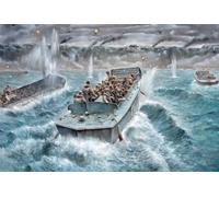 1:35 Italeri Lcvp W/Us Infantry Kit IT6524 Modellino