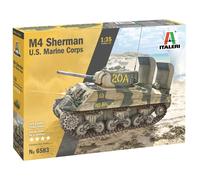 1:35 Italeri M-4 Sherman U.S. Marines Corps Kit IT6583 Modellino