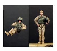 1/35 Kit de figurines de soldats américains de la Seconde Guerre mondiale en résine Kit de figurines de soldats en résine non peintes et non assemblées (2 personnes) // x6U7A8