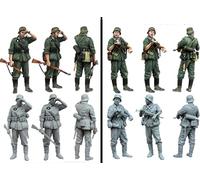 1/35 Maquette de soldat en résine Maquette de soldat allemand WW2 en résine non peinte et non assemblée (2 personnes) (hg8N-4)
