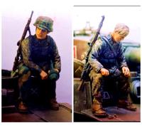 [1/35] Maquette soldat en résine soldat allemand WWII maquette en résine non assemblée et non peinte (2 personnes) // PG7i-11