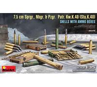 1:35 MINIART 7.5 Cm Sprgr. Nbgr. & Pzgr. Patr. Kw.K.40 Shells +Ammo Kit MA35375
