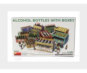 1:35 MINIART Accessories Alcohol Bottles With Boxes Kit MA35665