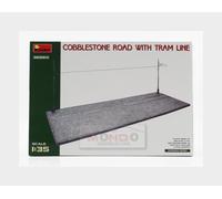 1:35 MINIART Accessories Diorama Cobblestone Road With Tram Line Kit MA36065