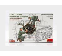 MiniArt 1:35 – Équipe de réparation de réservoir US, moteur Continental W670, couleur moulée