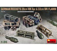 1:35 Miniart German Rockets 28Cm Wk Spr & 32Cm Wk Flamm Kit MA35316 Modellino