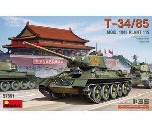 1:35 Miniart Kampfpanzer T-34Kit85 Military Tank 1945 Kit MA37091 Modellino