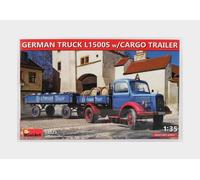 1:35 Miniart Mercedes Benz L1500 German Truck With Trailer 1941 Kit MA38023 Mode