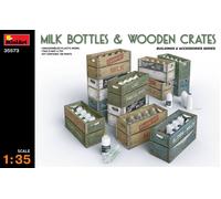 MiniArt Maquette – Bouteilles de lait et caisses en bois – Échelle 1/35 – Kit MIN35573