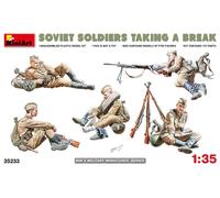 1:35 Miniart Soviet Soldiers Taking A Break Kit MIN35233 Modellino