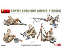 1:35 Miniart Soviet Soldiers Taking A Break Kit MIN35233 Modellino