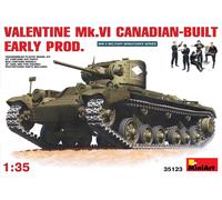 1:35 Miniart Valentine Mk 6. Canadian - Built Early Prod. Kit MIN35123 Modellino