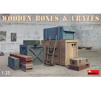 1:35 Miniart Wooden Boxes & Crates Kit MA35581 Modellino