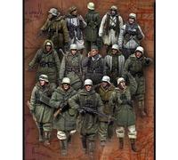 1/35 Modèle de soldat allemand de la seconde guerre mondiale en résine, pièces non peintes et non assemblées (15 personnes) // 7R3o-1