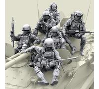 1/35 Modèle réduit de soldat commando ukrainien en résine Pièces détachées en résine non peintes et non assemblées (7 hommes, pas de véhicule) // 7R0C-1