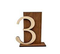 1-35 pièces plaques d'immatriculation de Table en bois, signe numéros mariage, signalisation réception, décor restaurant, accessoires Photo fête jardin Pour Cafés(Tables 1-30)