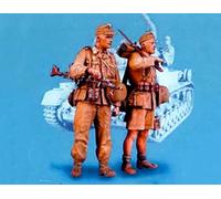 1/35 Soldat allemand de la Seconde Guerre mondiale en résine Kit de modèle réduit de soldat non peint et non assemblé (2 figurines) // x6U7A16