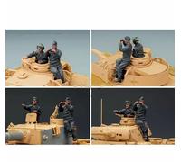 1/35 Soldat allemand de la Seconde Guerre mondiale en résine Kit de modèle réduit de soldat non peint et non assemblé (2 figurines) // x6U7A1
