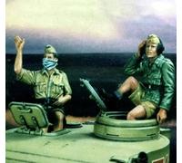1/35 Soldat allemand de la Seconde Guerre mondiale en résine Kit de modèle réduit de soldat non peint et non assemblé (2 figurines) // x6U7A17